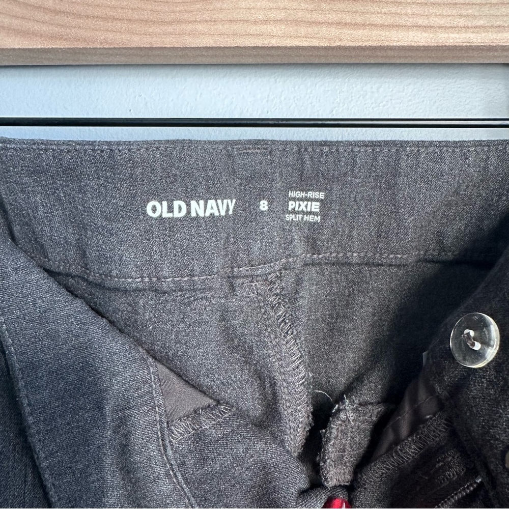 Old Navy High Rise Pixie Split Hem Slacks - image 3